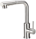 Baterie Bucatarie Lebada Tip L cu Dus Extractibil INOX 5001 - simple, Baterii Sanitare