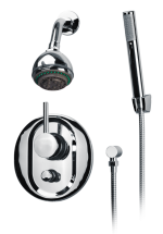 Baterie Dus 2 Capete Fix/Mobil Montaj Incastrat 5001 - simple, Baterii Sanitare