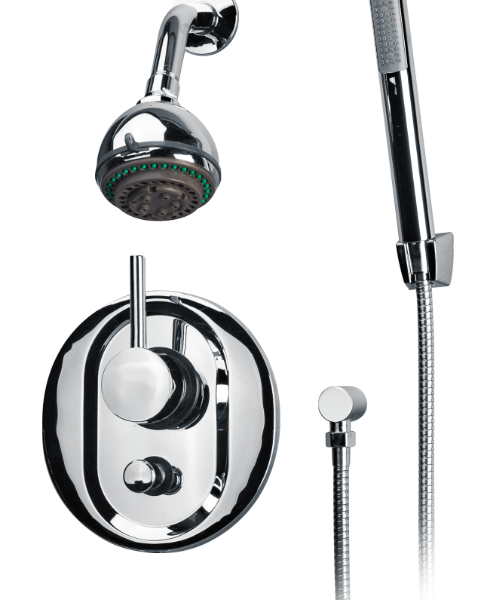 Baterie Dus 2 Capete Fix/Mobil Montaj Incastrat 5001 - simple, Baterii Sanitare