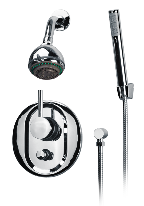 Baterie Dus 2 Capete Fix/Mobil Montaj Incastrat 5001 - simple, Baterii Sanitare